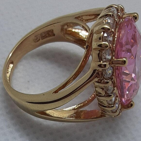 Jackie Bouvier Kennedy Collection Pink Cocktail Ring Size 6 - Picture 6 of 8
